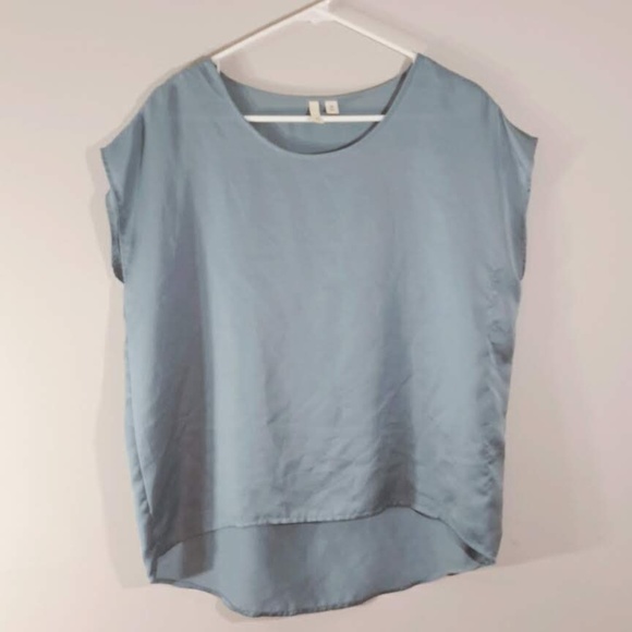 Frenchie Tops - 💥4/ 25 Frenchi Light Blue Hi-Lo Blouse XS
